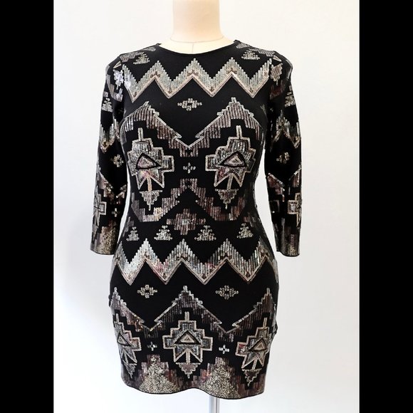 🎉Black Sequin Dress🎉 - Picture 1 of 3